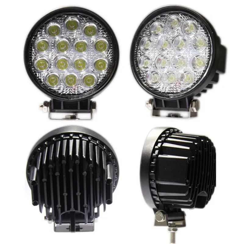 Универсален 42W Лед LED Халоген Фар Работна Лампа 12V - 24V за автомобил офроуд бус ван камион - 5