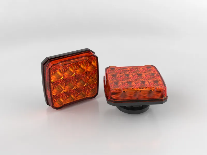 Wireless Безжични Аварийни Сигнални Блиц Светлини Лампи Маяк с Mагнит 12v 24v LED Оранжеви с 12 режима на работа - 5