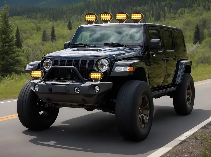 Универсален LED халоген с бяла светлина и оранжев DRL - 10 диода, 2000 lm, 12V-24V, IP67, 5 режима на работа, стробоскопичен режим и динамичен мигач - 5