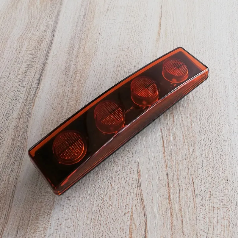 1бр Оранжев преден габарит LED сенник маркер за Скания Scania - 180mm x 40 mm с букса - 5