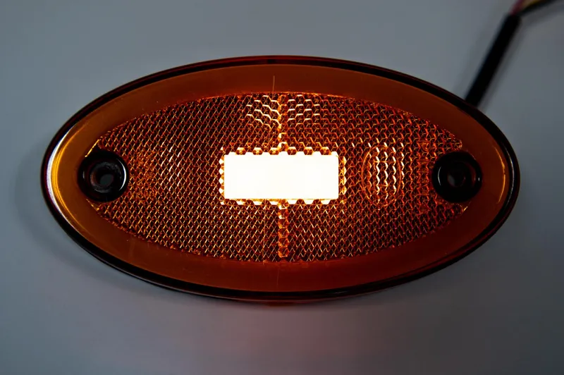 LED Светодиоден Габарит, 116mm x 60mm, Оранжев, Жълт, Неон Ефект, Три Функции,12V-24V - 5