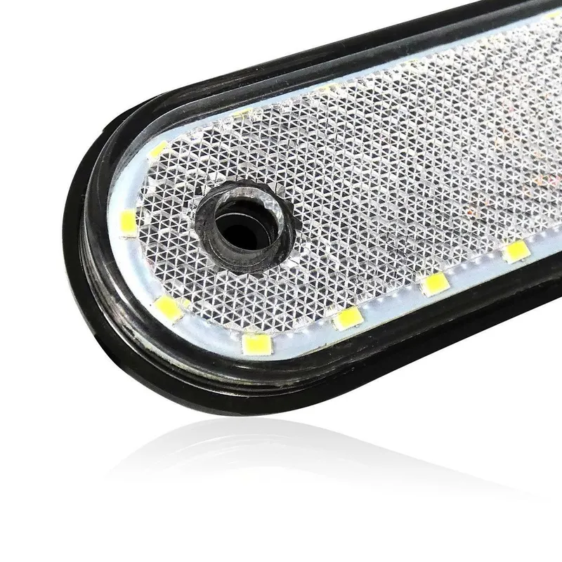 LED Габарит, Маркер, Токос - Бял, Червен, Жълт, 20 Диода - 12V - 24V - за камион бус, ван, каравана, платформа, кемпер - 5