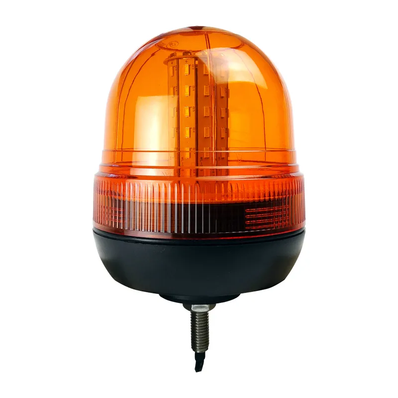 LED Аварийна Сигнална Лампа Маяк Буркан Оранжева Жълта 12V - 24V за трактори комбайни репатраци снегорини аварийни автомобили и др. Е-Mark E9 - 5