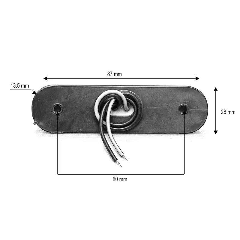Червена LED Габаритна светлина / Маркер - 3 диода 12V-24V - 5