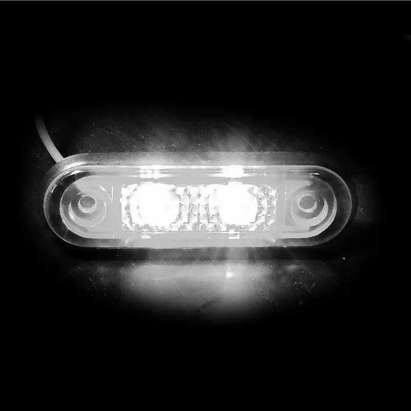 Бял LED Лед диоден преден маркер токос габарит за бус платформа камион ремарке автобус 75 мм х 22 мм 24V - 5
