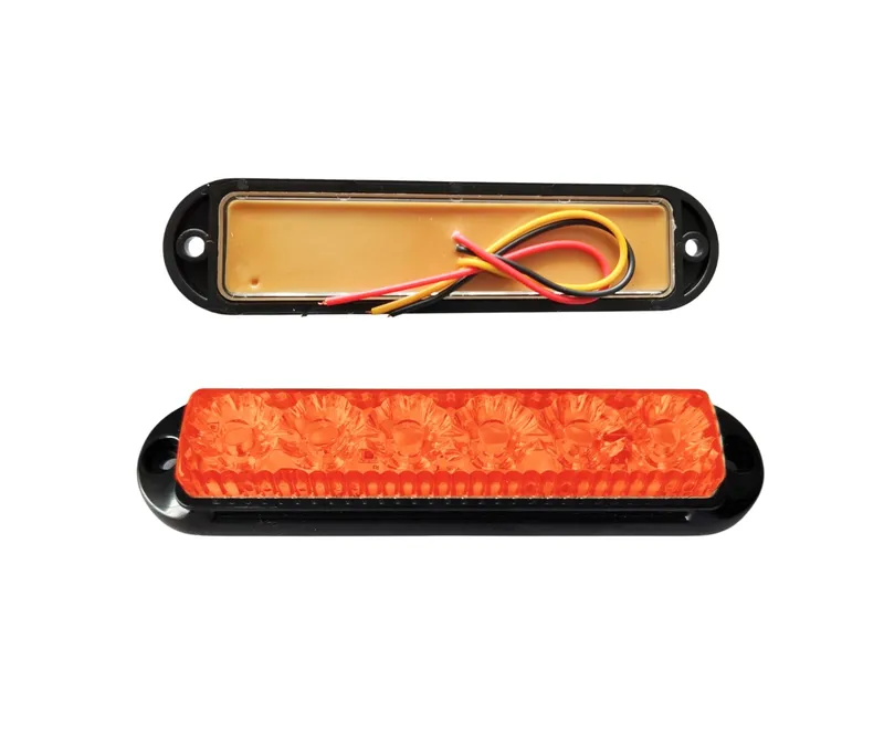 LED аварийна / сигнална лампа (Flash) – Жълта 6 Диода 4 режима 12V-24V - 5
