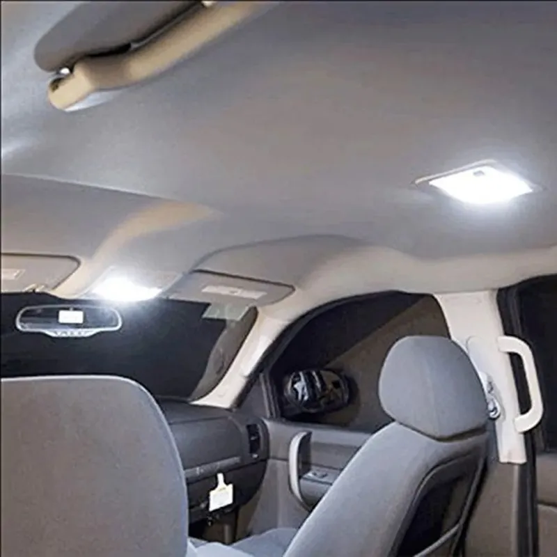 Комплект от 2 броя T10 Led крушки в блистер 12 SMD светодиода, W5W, Canbus, 12V - 24V , бяла светлина 6000K - 5