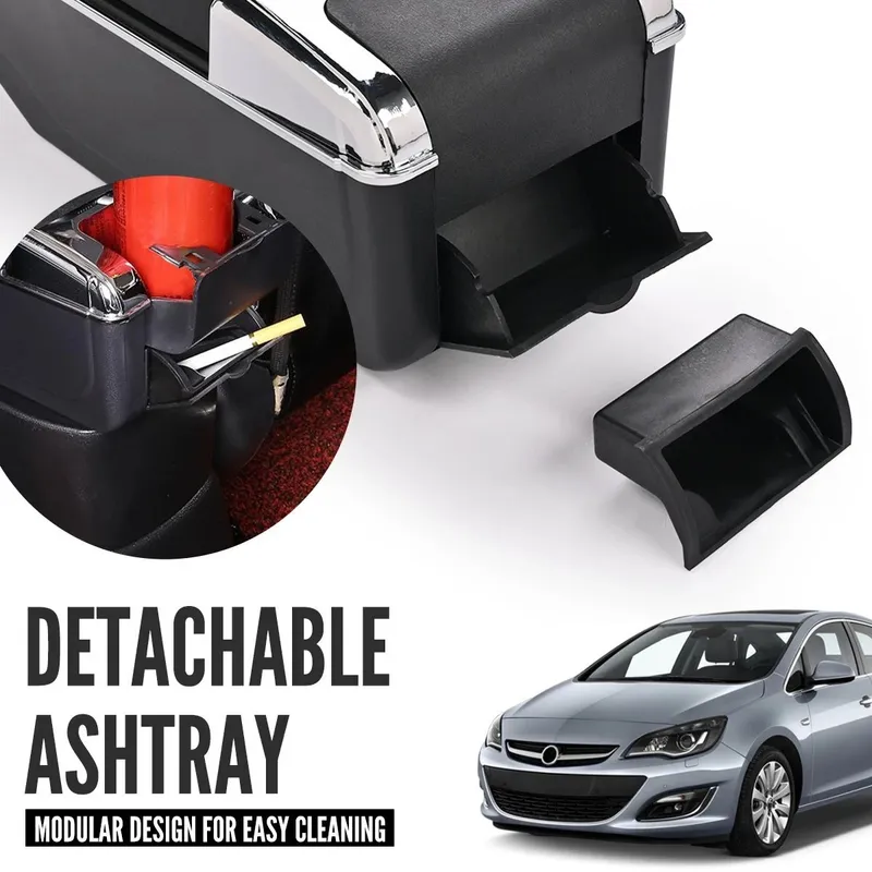 Подлакътник барче за Opel Astra J 2009–2018 MK4 - Еко кожа – Черен - 5