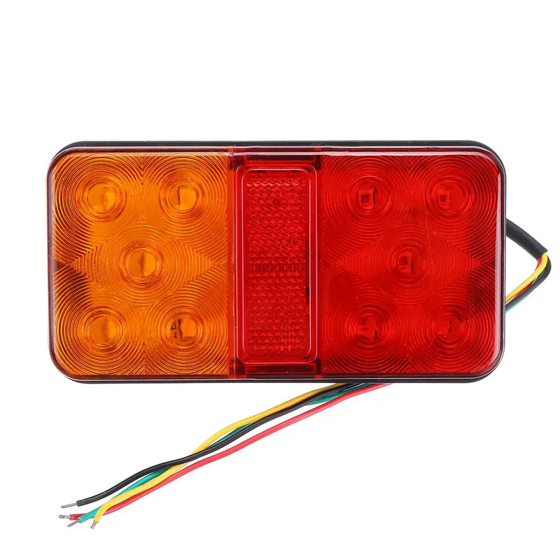 Комплект LED Диодни Стопове Стоп Задна Светлина Slim 12V За Камион Ремарке Бус Ван Каравана и др. 15 cm x 8 cm - 5