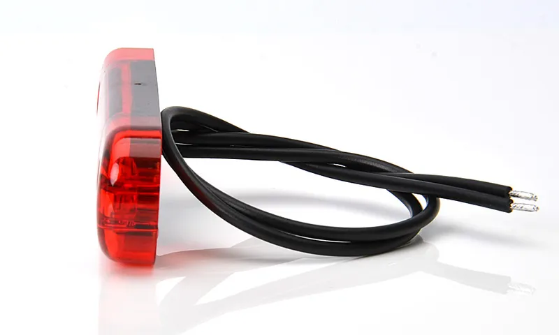 LED Светодиоден Габарит, Маркер, Токос, Червен, Е-Mark, 3 LED, 12V-24V, 8,4 см - 5