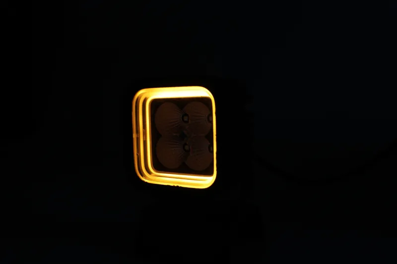 30W LED Халоген Бял, Разпръсната светлина с жълта и червена DRL светлина 12V-24V - 5