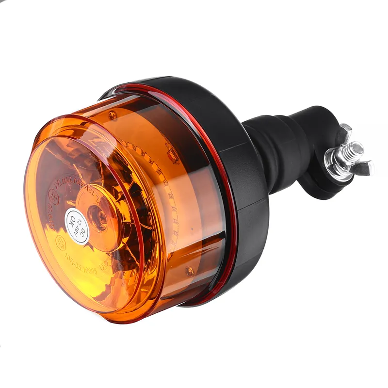 LED Лед Диодна Аварийна Сигнална Лампа Маяк Буркан 12/24V , Блиц, Slim, E-Mark, 12 SMD - 5
