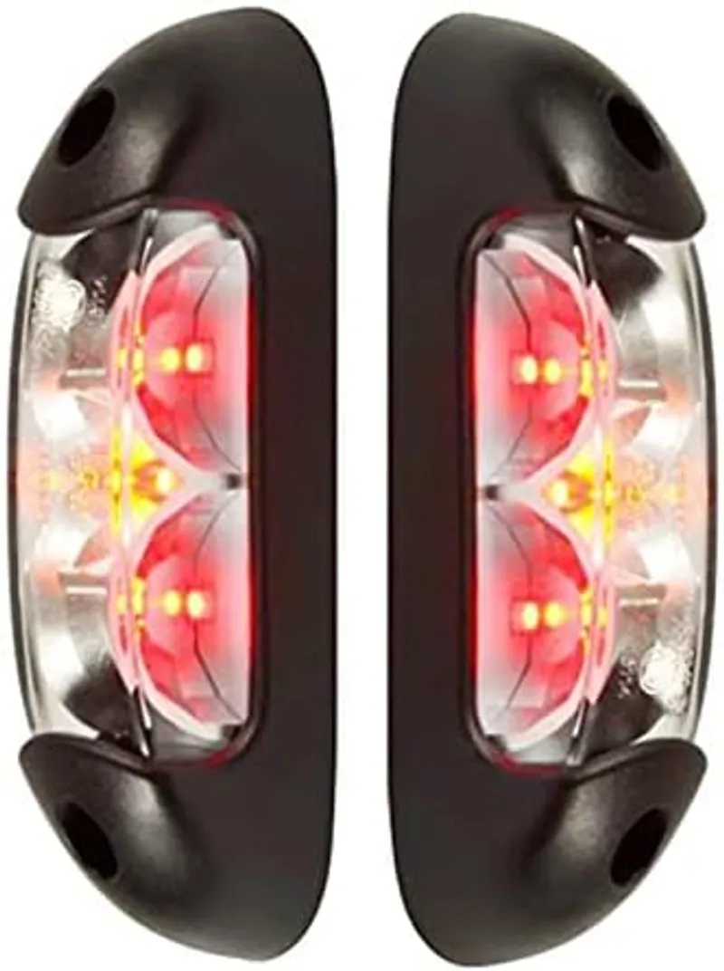 LED габарит, токос, 12V-24V, бяла, червена и оранжева светлина - за ремаркета, платформи, камиони и др. - 5