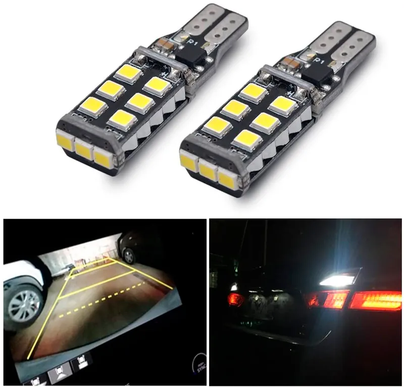 Комплект LED T10 Крушки за Задна Светлина - 6000K Бяла Светлина, 600LM (2 броя) - 5