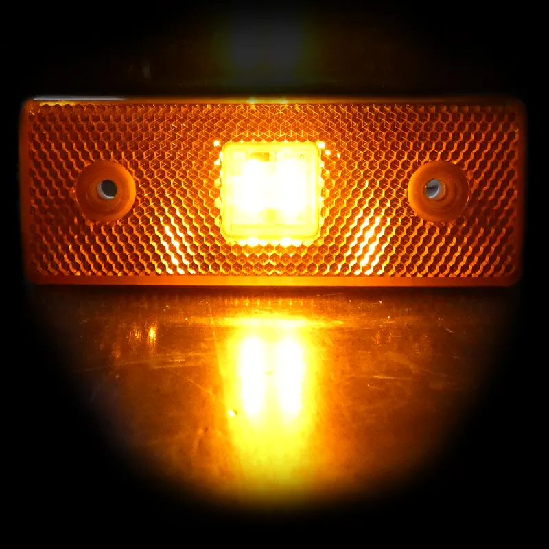 24V Диоден 4 LED ЛЕД Маркер габарит токос светлина за камиони бус ван ремарке каравана - 110 мм х 40 мм - оранжев - 5