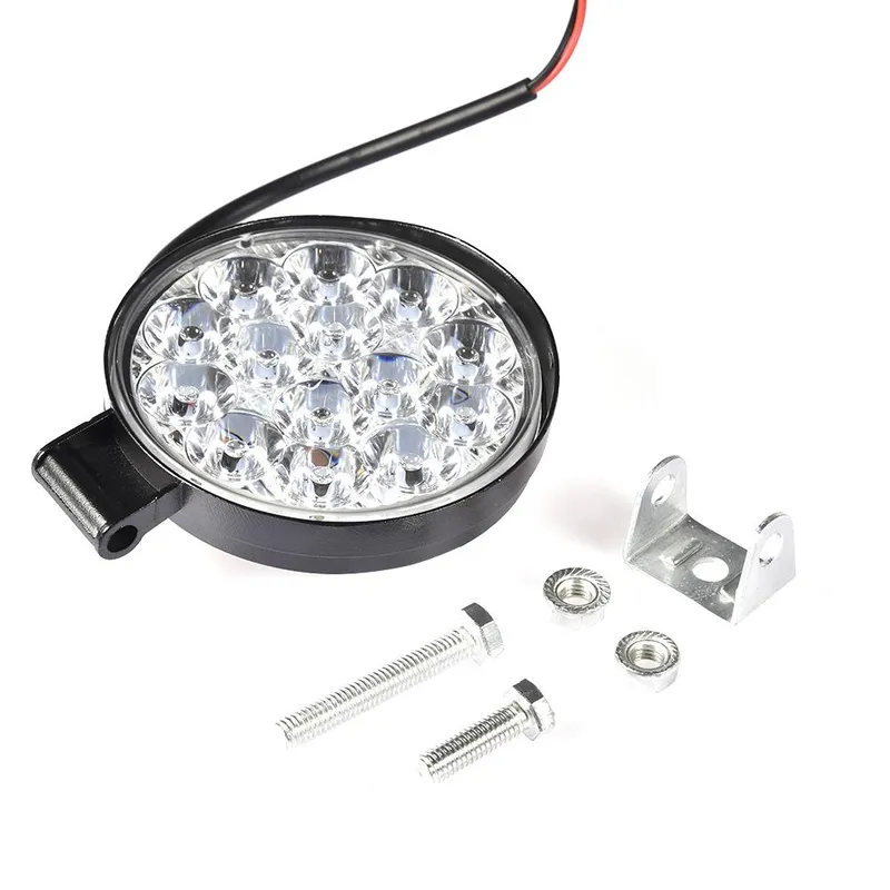 Комплект от 2бр. 42W Мини Лед LED Диоден Фар Халоген Дневни Светлини 12V - 24V за автомобил офроуд бус ван камион - 6