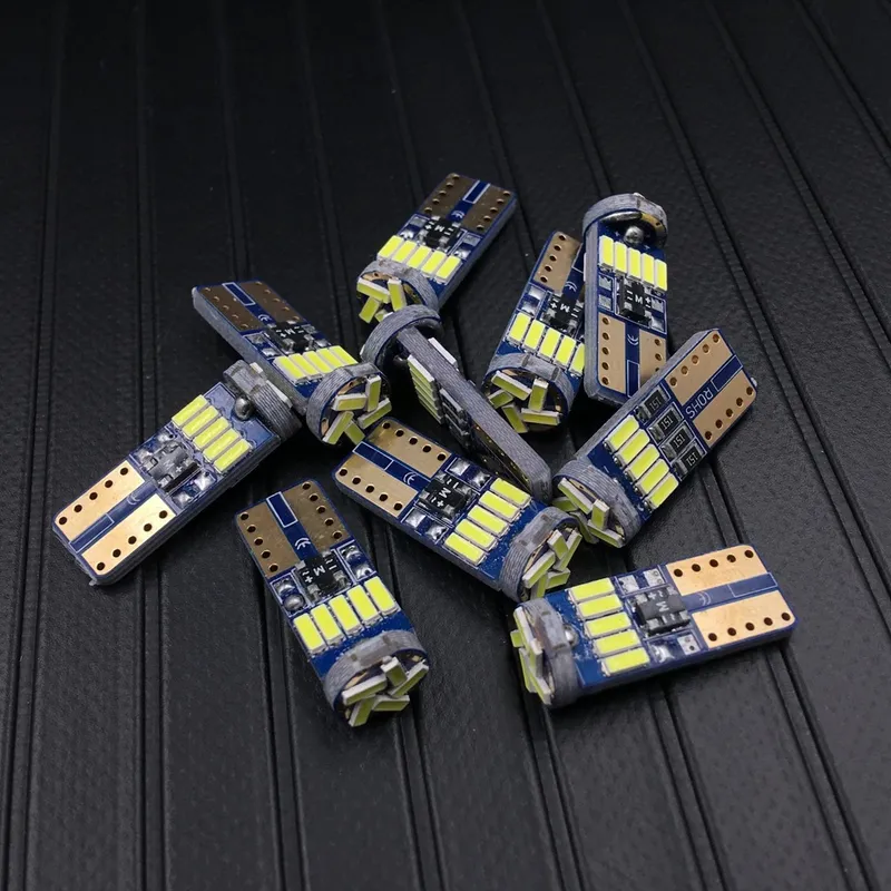 Комплект от 2 броя T10 Led крушки 15 SMD светодиода W5W 12V бяла светлина в блистер - 6