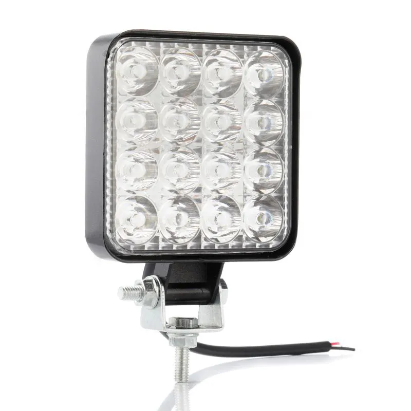 Комплект от 2бр. 48W Мини Лед LED Диоден Фар Халоген Дневни Светлини 12V - 24V за автомобил офроуд бус ван камион - 6