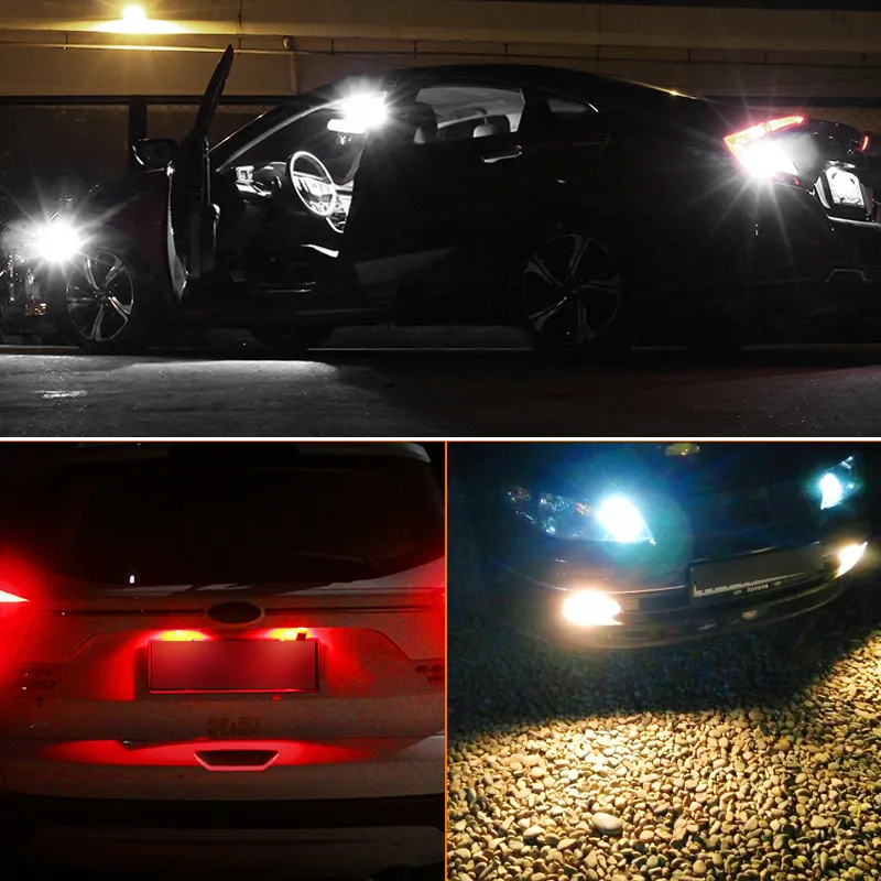 LED Лед Крушки, Mигач, Стоп, Габарит, Халоген, 9 LED, 1156 BA15S ,12V, Бяла, Оранжева, Червена - 6