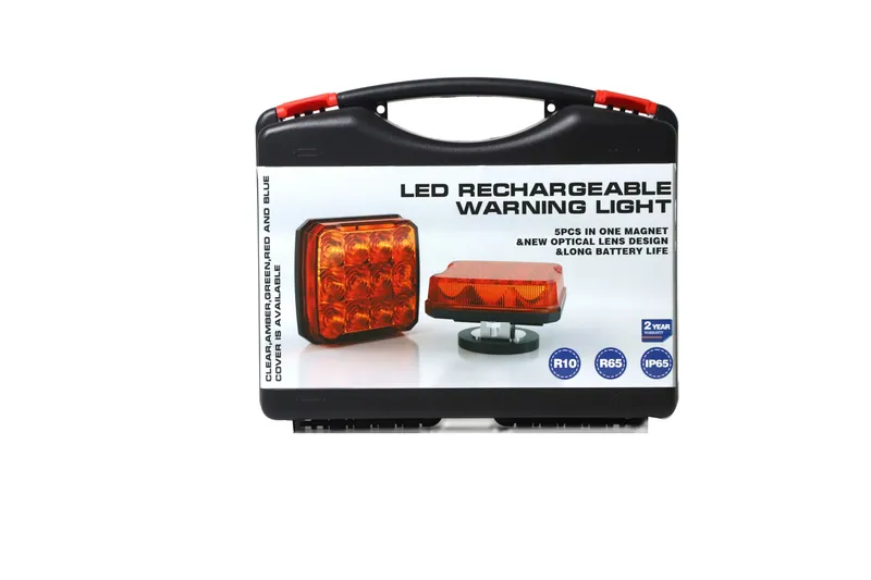 Wireless Безжични Аварийни Сигнални Блиц Светлини Лампи Маяк с Mагнит 12v 24v LED Оранжеви с 12 режима на работа - 6