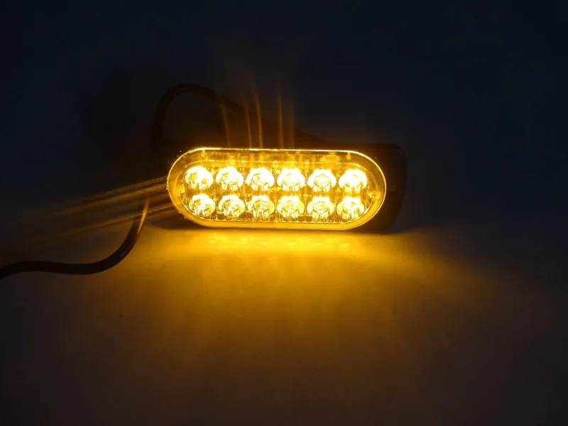 12 LED ЛЕД Аварийна Лампа За Пътна Помощ, Жълта Блиц Светлина, Мигаща - 6