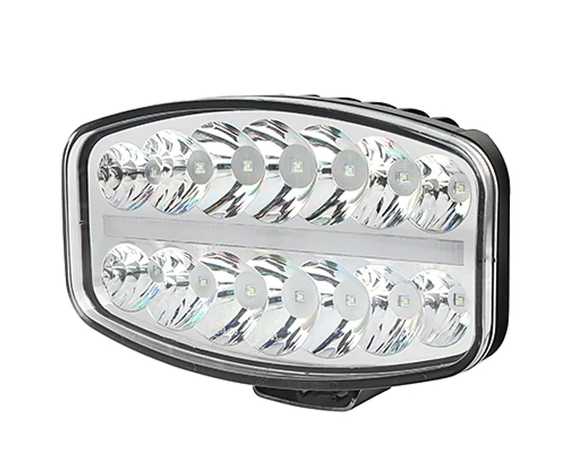 80W LED Лед Фар Халоген, Три Функции, Неон ефект, Neon 24,5см x 13,9см, 4100lm, 12V - 24V, E-Mark Подходящ За DAF MAN Scania Volvo и др. - 6