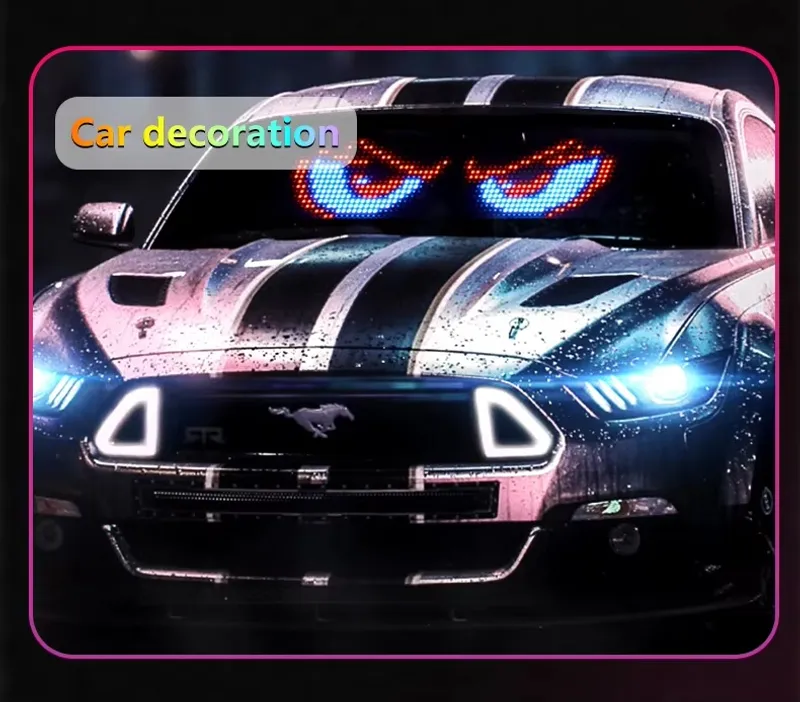 LED ЛЕД дисплей табела панел екран с дистанционно управление за автомобил 59 x 12cm - 6