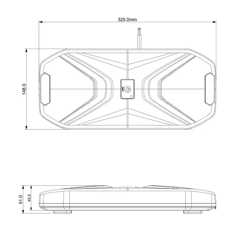 LED аварийна лампа 30W, 68 LED, 20 режима, магнитен монтаж с вендузи, E-Mark E9/E57, R65, IP67, 12–24V, оранжева светлина, опушен корпус - 6