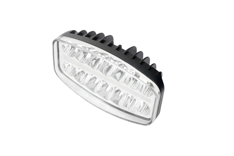 80W LED Лед Фар Халоген с DRL дневни светлини габарит бяло - оранжево неон ефект 24,5см x 13,9см, 4100lm, 12V - 24V, E-Mark Подходящ За DAF MAN Scania Volvo и др. - 6