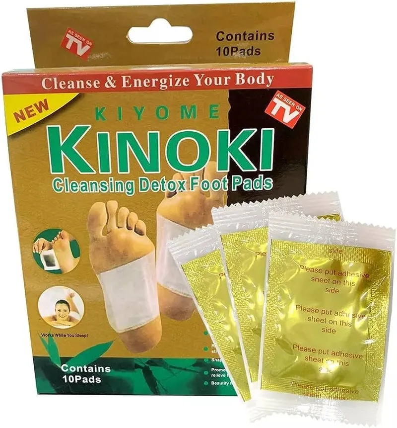 Комплект от 10бр. Детоксикиращи почистващи пластири лепенки Киноки Kinoki Gold - 6