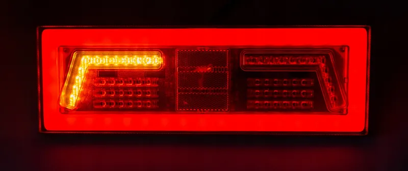 Комплект Ляв + Десен Диодни Lед Стопове Бягащ Мигач Неон За Бус Камион Тир Ремарке Караванa 12V 24V - 6