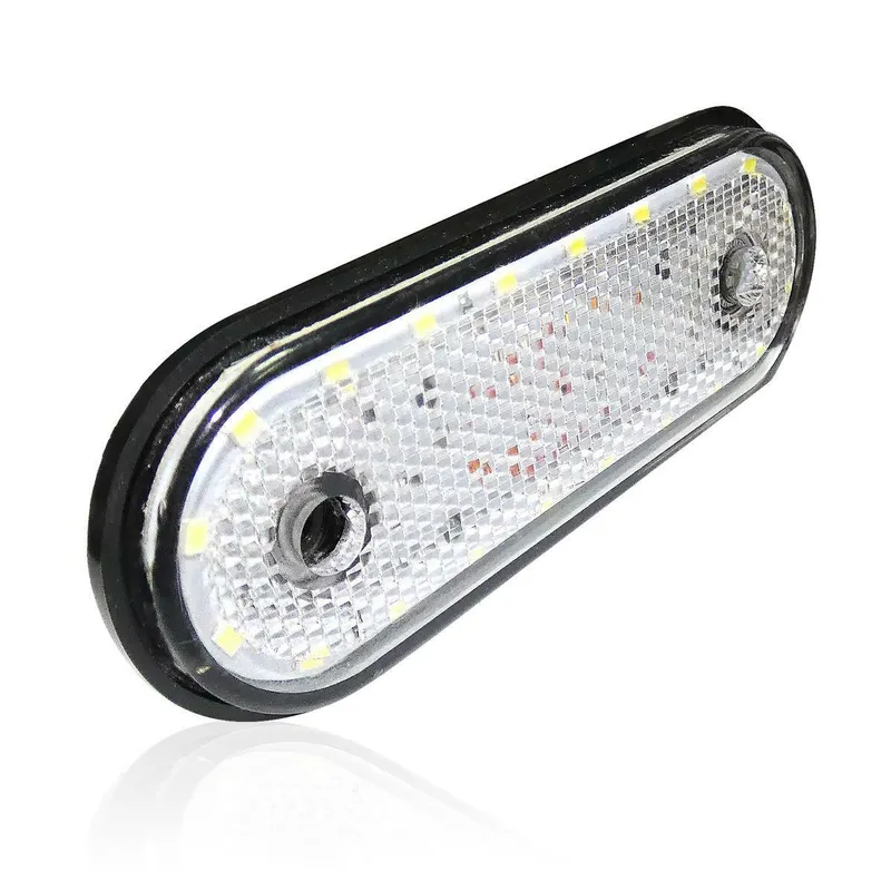 LED Габарит, Маркер, Токос - Бял, Червен, Жълт, 20 Диода - 12V - 24V - за камион бус, ван, каравана, платформа, кемпер - 6