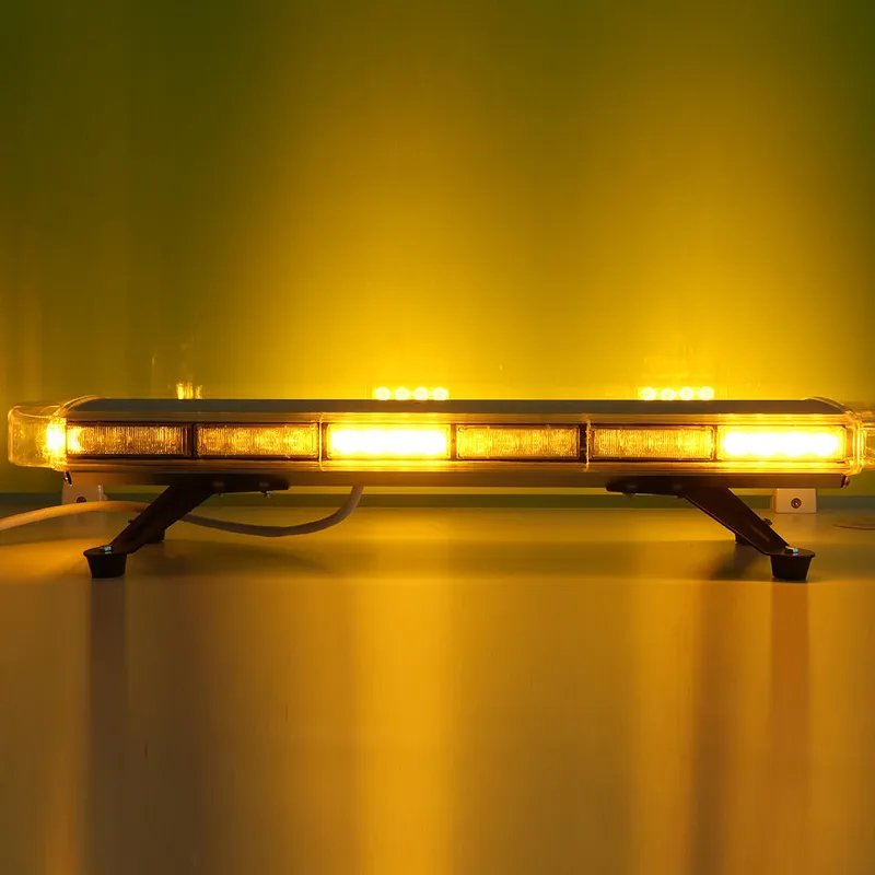 76 см LED Аварийна Сигнална Лампа - Маяк, 15 Режима, E-Mark E9, 12V / 24V,Оранжева Светлина, За Пътна Помощ, Репатрак, Платформа, Снегорин и Багер - 6