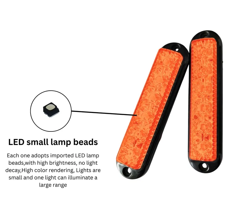 LED аварийна / сигнална лампа (Flash) – Жълта 6 Диода 4 режима 12V-24V - 6