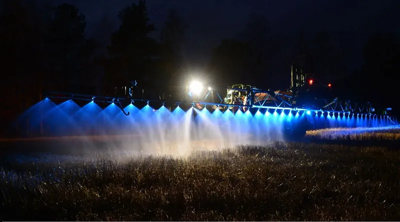 Led Лед работно осветление за щангата на пръскачка струйна лампа фар прожектор халоген синя светлина 12V-24V - 6