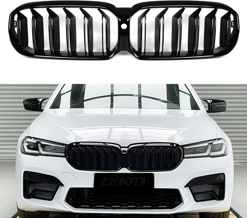 Двойни Бъбреци Решетки За BMW 5 SERIES G30 G31 LCI БМВ 5-та Серия Facelift BMW G30 G31 G38 2020г.-2023г. Черен Гланц Лак - 6