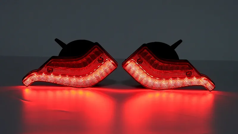 Комплект Безжични Преносими Диодни Лед Led Стопове Wireless Магнит и Вендуза Неон Neon Ефект 12V Иновационен дизайн форма FLYEAGLE за Ремарке Каравана Платформа и др. - 6