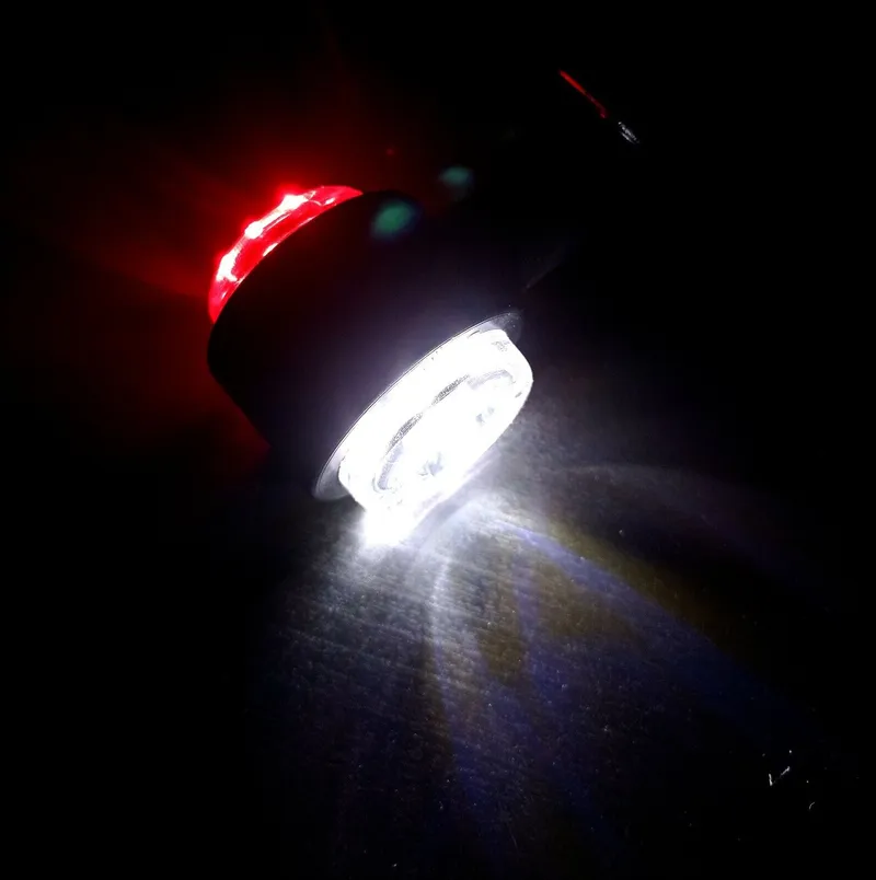 Комплект от 2 броя 12- 24V LED ЛЕД къси мини странични габаритни светлини тип рогче въртящи се с ротация за камион ремарке платформа каравана и др. бяло-червен 80 X 60 mm - 6