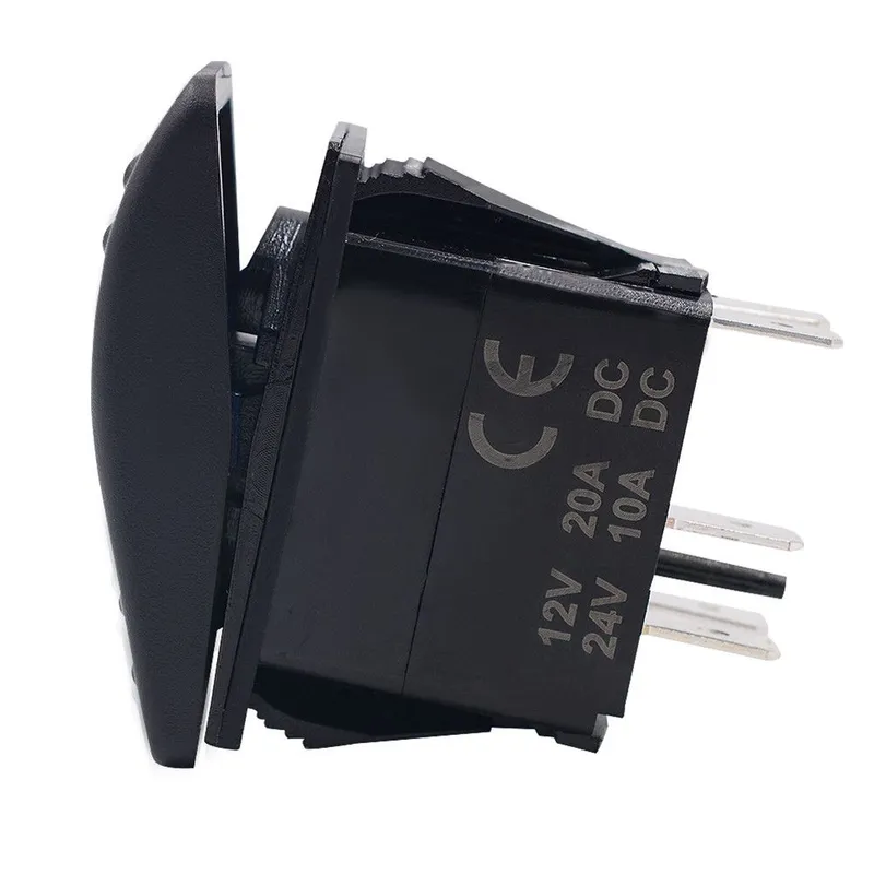 Копче, Бутон, За Вграждане, за LED Лед Бар, Халоген, Задна Светлина, 12V - 24V, Надпис  TRAY LIGHTS , Синя Светлина - 6