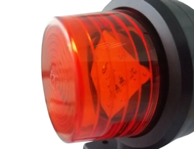 Комплект от 2 броя 12-24V ЛЕД LED Диодни Странични Маркери, Рогчета, Светлини За Камион, Ремарке, Каравана, Кемпер АТВ и др., червено-оранжево - 6