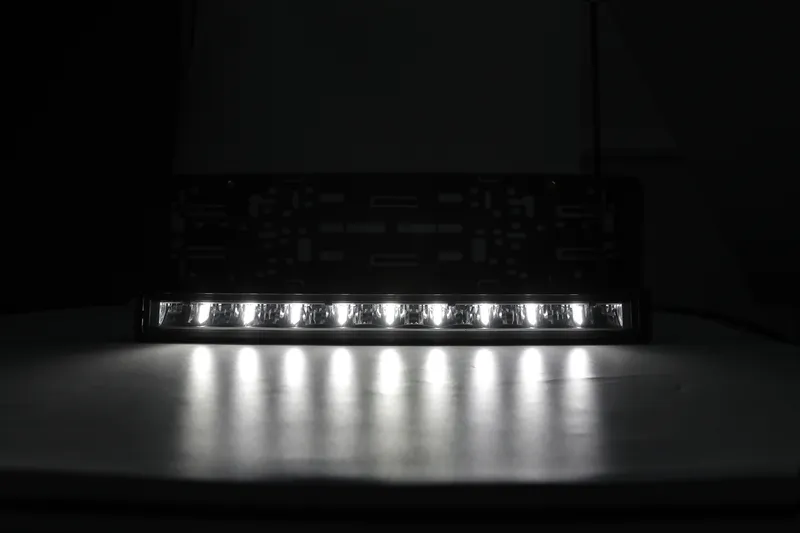 Рамка за Номер с Вграден LED Бар 20 51cm 12v 24v Бяла и Оранжева Дневна DRL Габаритна Светлина - 6