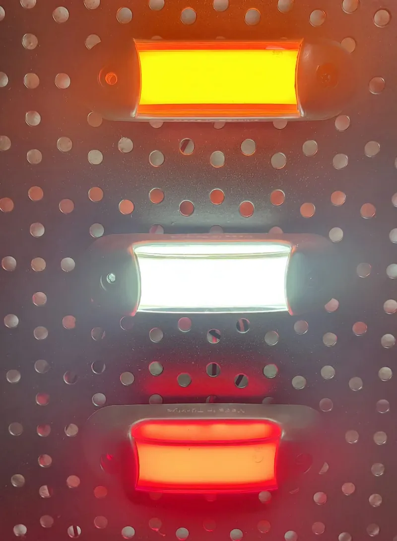 LED габарит, маркер, токос, Червен, Неон ефект, 12V-24V - за ремаркета, платформи, камиони и др. - 6