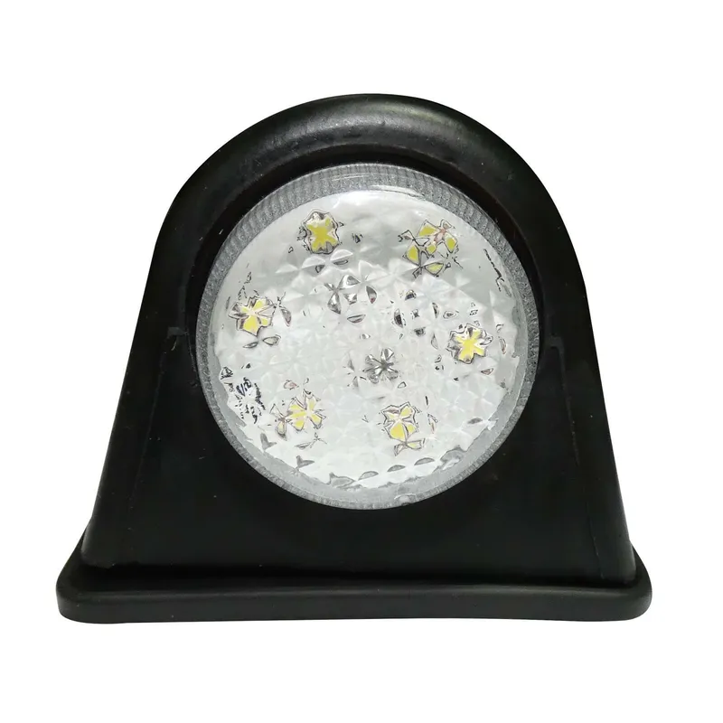 2 броя - 24V LED Гумени Диодени Странични Маркери Рогчета Светлини За Камион Ремарке Платформа Бяло Червено - 6