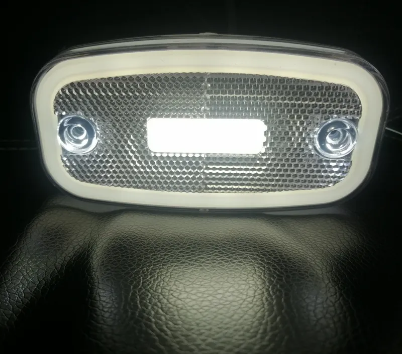 LED Бял Светодиоден Габарит Маткер Токос Неон Ефект, 122mm x 63mm , с Три Функции 12V-24V - 6