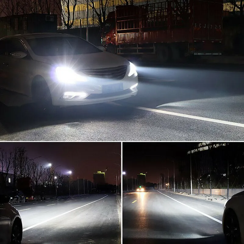 Комплект Умалени Мини LED Диодни Крушки H7 12V 50W 12000lm Mono LED +300% за Фарове Canbus без грешки - 7
