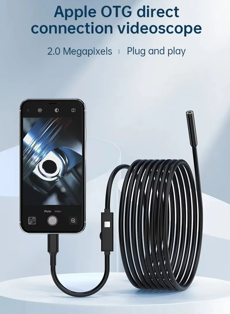 Ендоскоп камера за телефон лаптоп компютър IOS Iphone Android с 1.5м кабел - 7