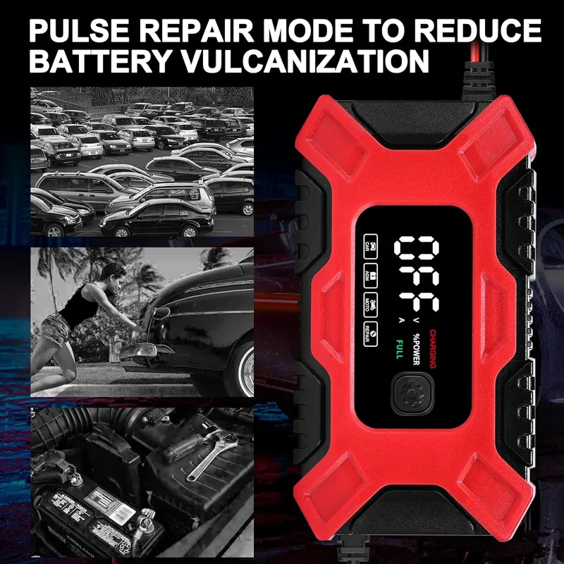 Автоматично Smart Смарт Импулсно Зарядно за Акумулатор 12V 6A - 7