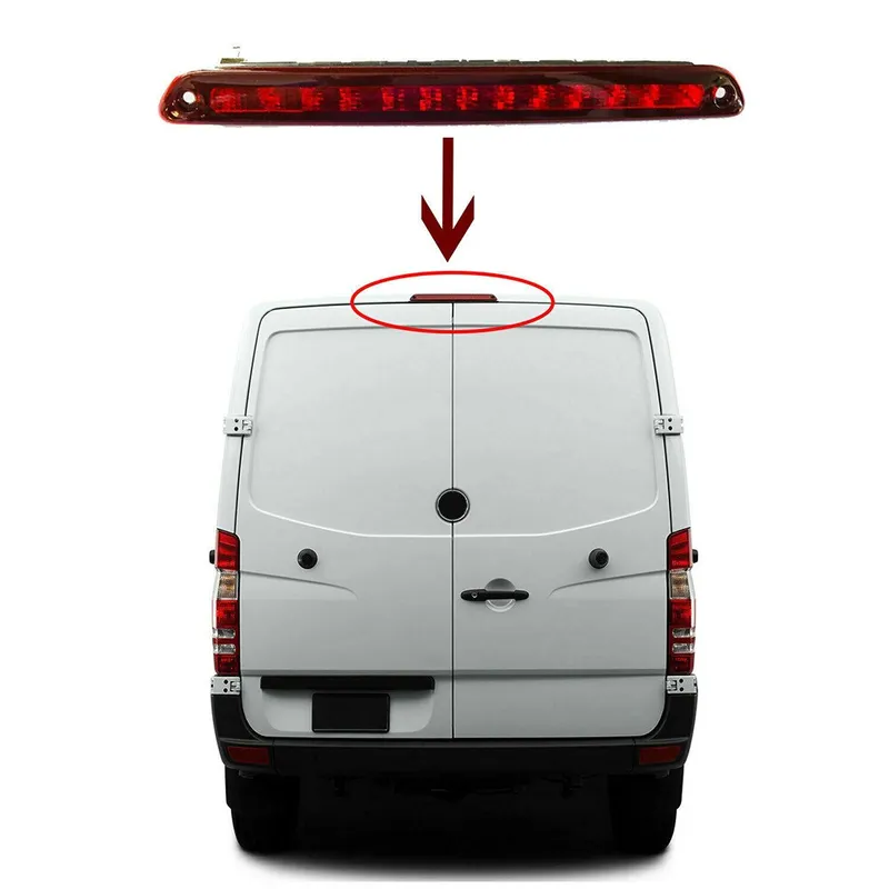 Трети стоп, задна светлина за MERCEDES Sprinter, Мерцедес Спринтер, VOLKSWAGEN VW Crafter, Фолксваген Крафтер 2006-2018, Червен - 7