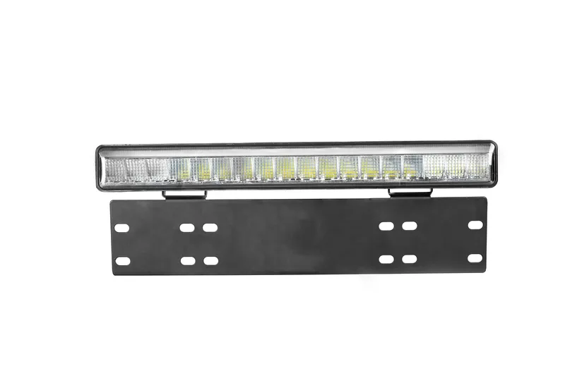 38см LED Лед Бар Със Стойка За Номер С Три Функции 55W, 4768lm, 12V - 24V E-Mark Подходящ За Автомобил, Бус, Камион, Селскостопански машини, Трактор, Комбайн, Агро Техника, Сеялка, Пръскачка, Джип, 4X4, Offroad, SUV - 7