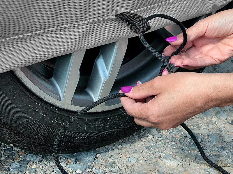 Висококачествено Покривало Kegel серия Mobile Garage размер M1 за хечбек 355-380см x 126-136см, сиво - 7